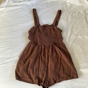 Lush, Brown Romper, Size M